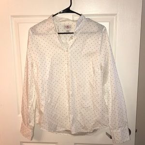 J Crew Polka Dot Button Down